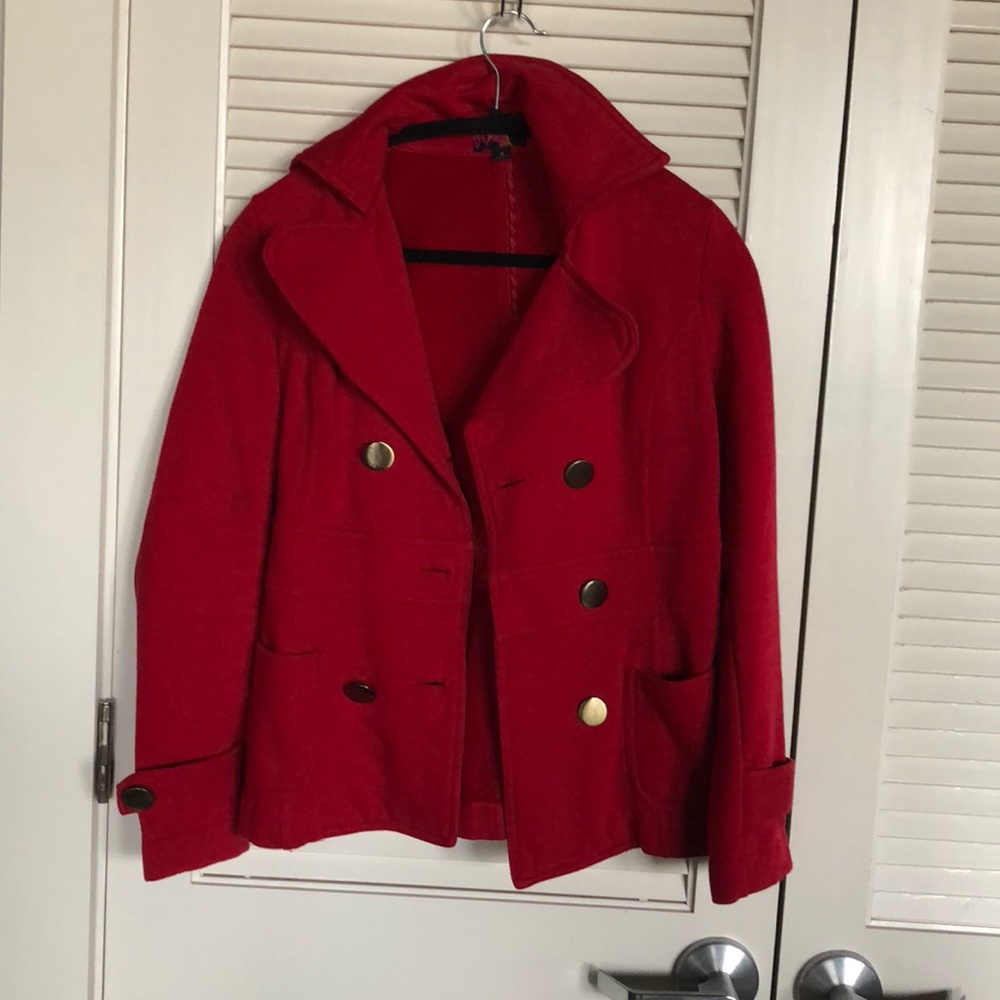 Red Pea Coat